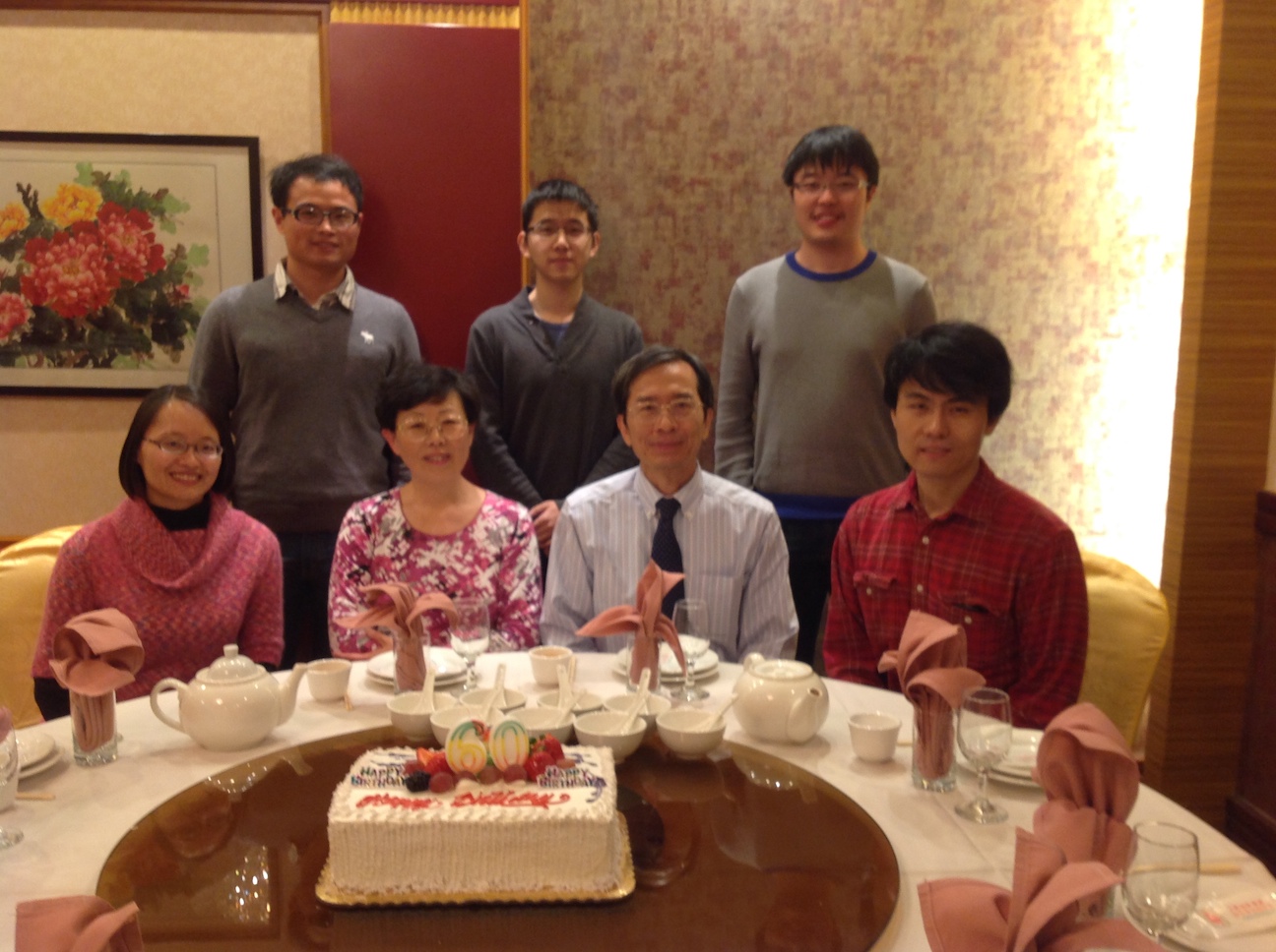Dr. Wang's birthday lunch with students
